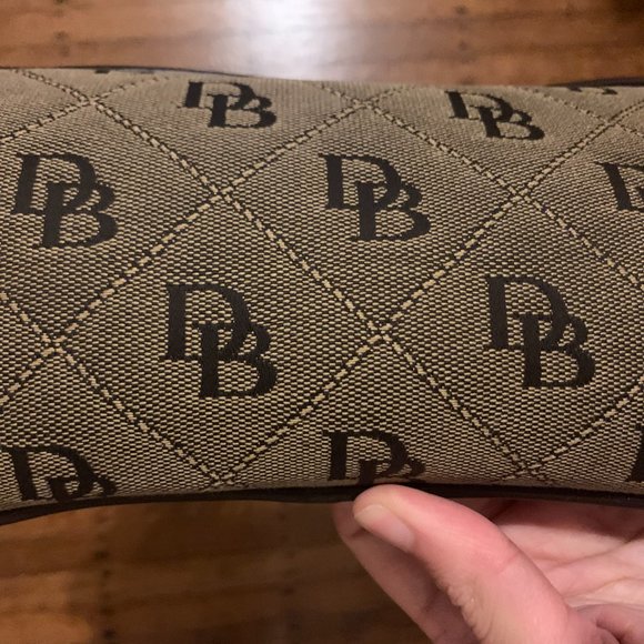 Dooney and Bourke Canvas Signature Checkered Print Bag - Picture 7 of 7